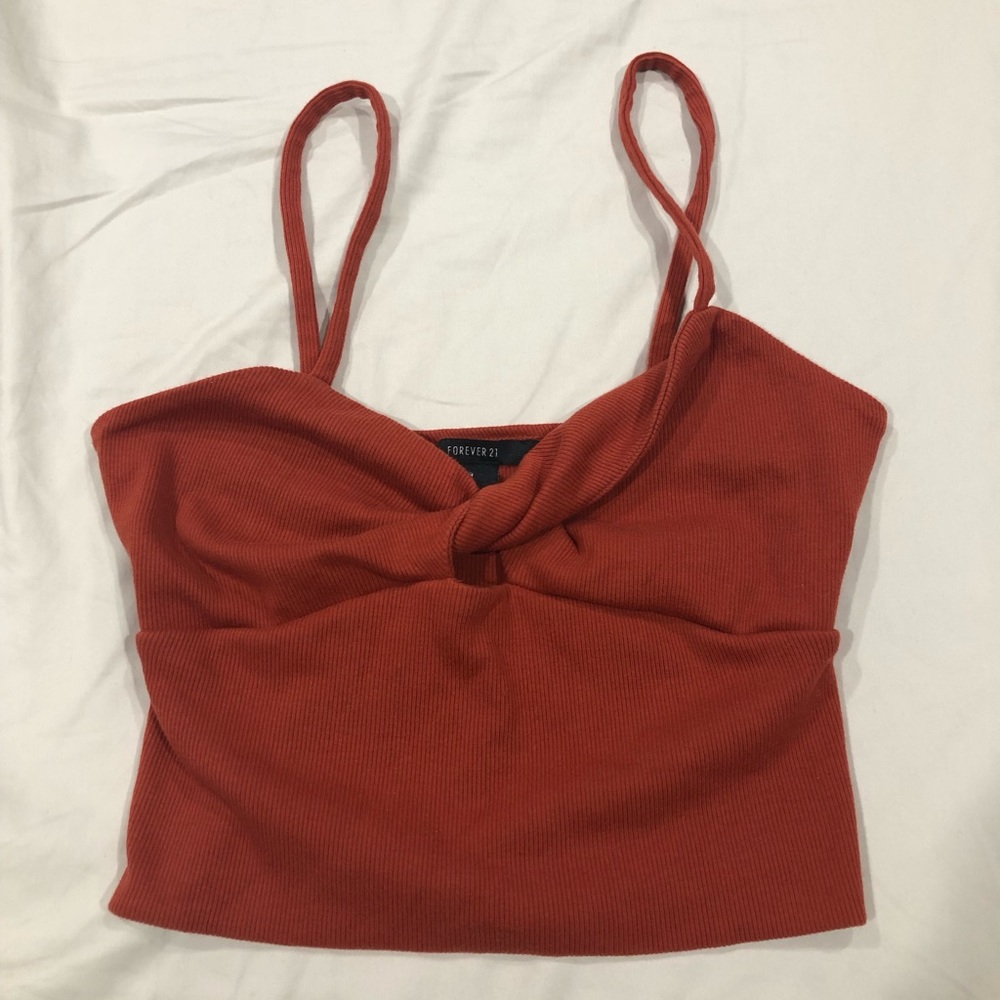 Forever 21 Twist Front Crop Top